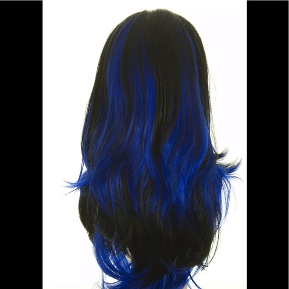 VANITY Dark Blue/Black Synthetic Wig Goth - Picture 9 of 9